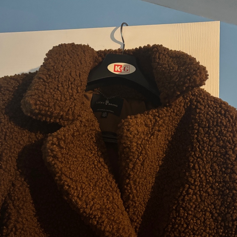 Lucky Brand Chocolate Sherpa Jacket